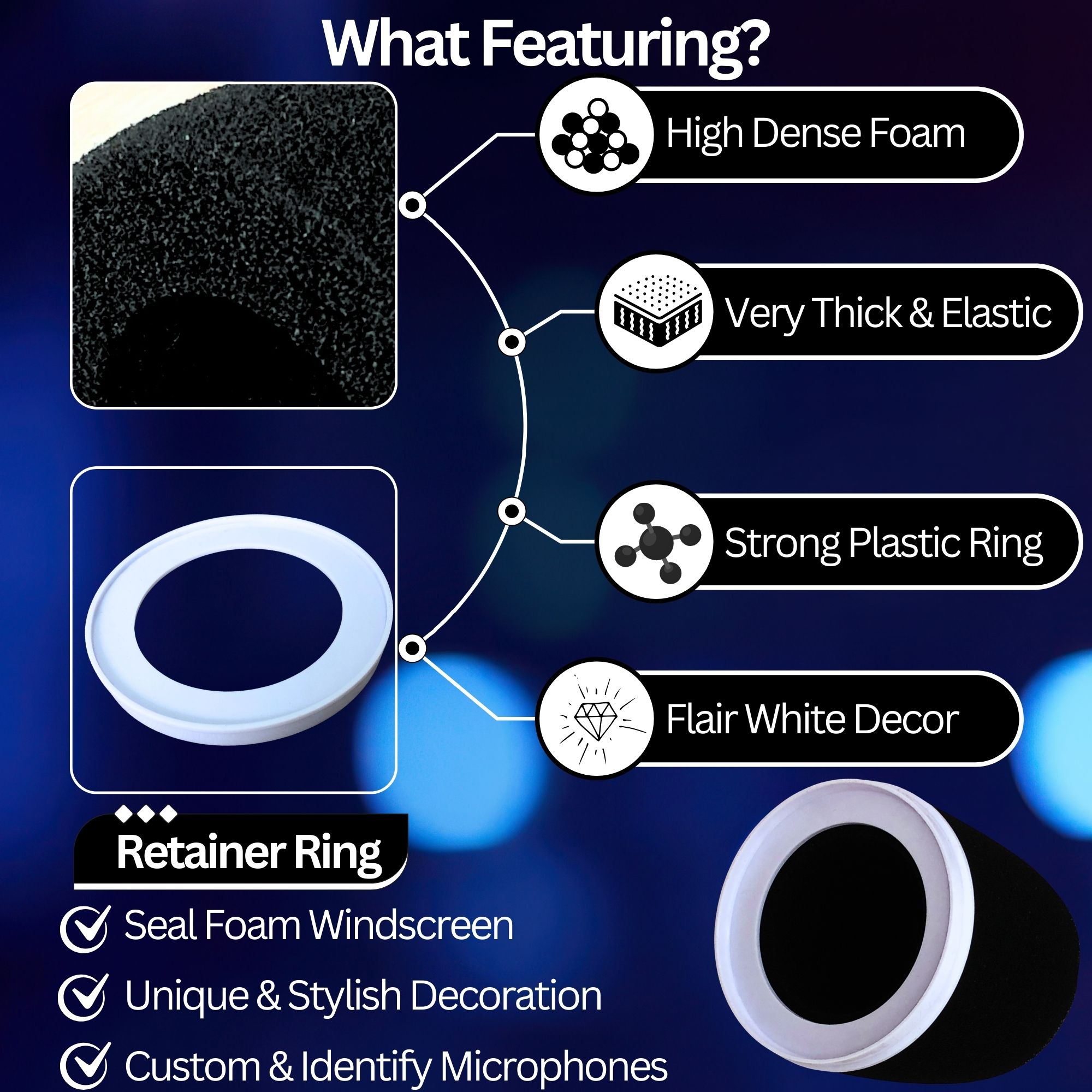 Foam Microphone Covers with Re - Microphone Pop Filter Foam Windscreen 评论和价格