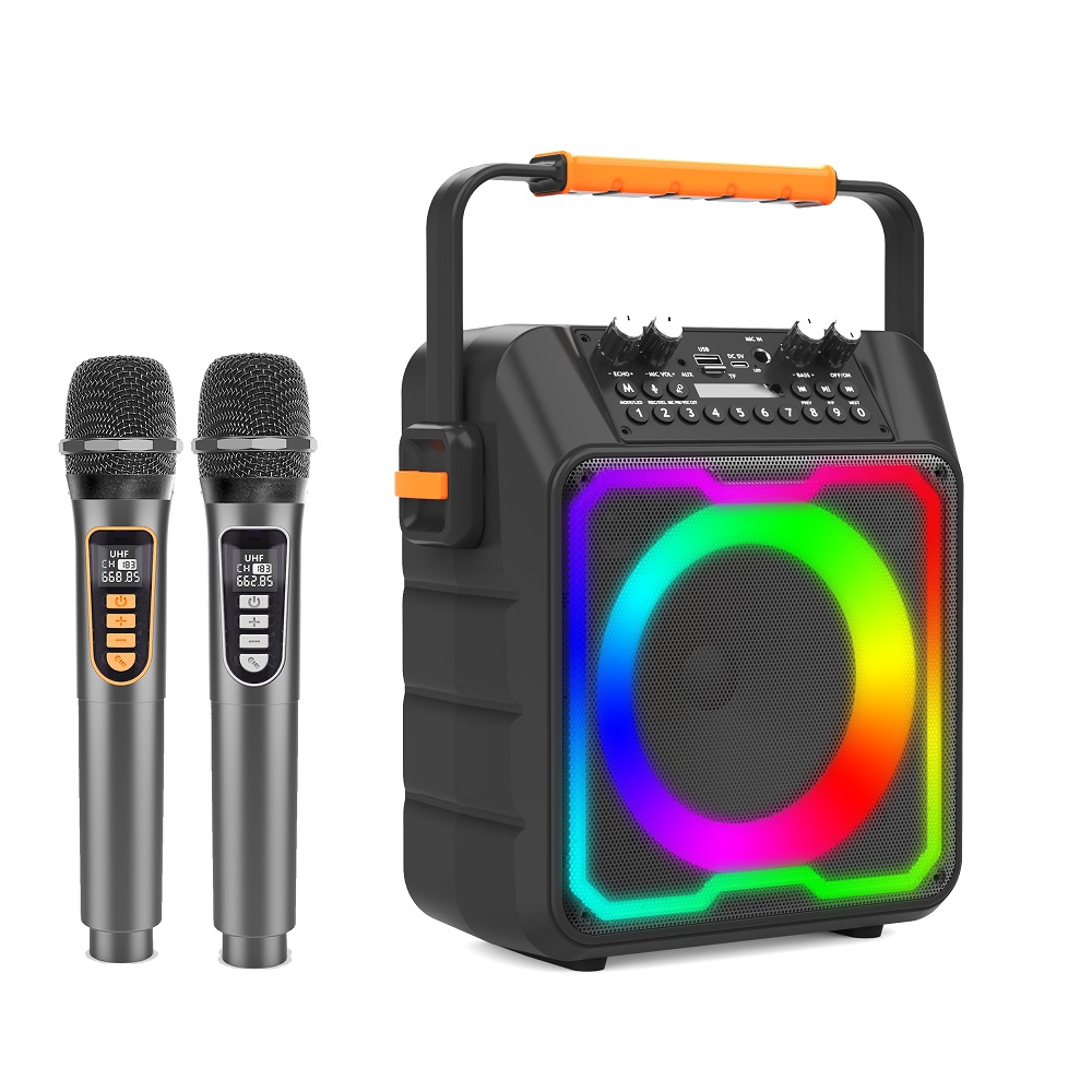 Top Sale New AMZ Karaoke Speak - Karaoke Machine Portable With 2 Mic 评论和价格