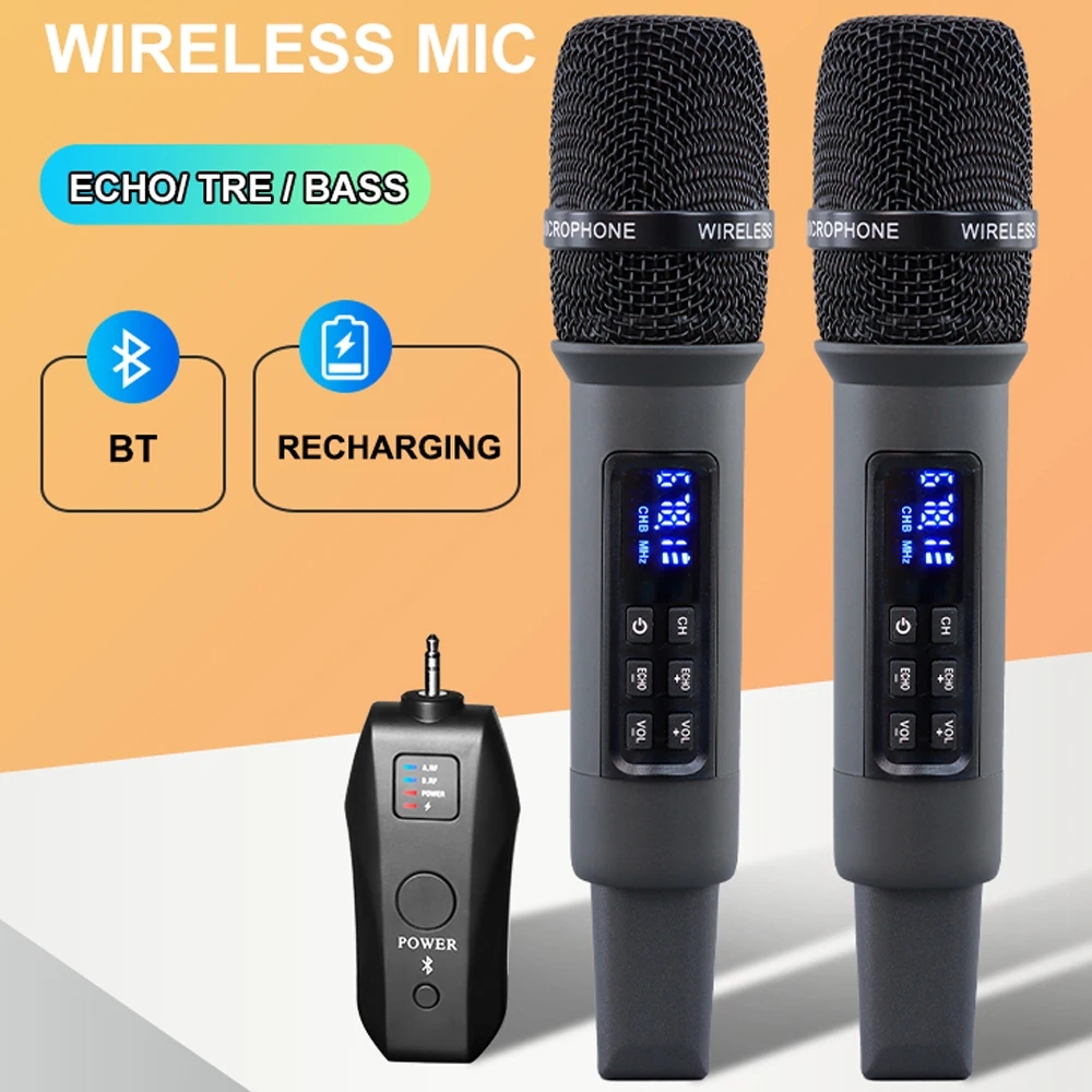 UHF Wireless Handheld Dynamic  - Bluetooth Karaoke Microphone Handheld 评论和价格