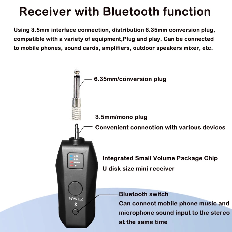 UHF Wireless Handheld Dynamic  - Bluetooth Karaoke Microphone Handheld 评论和价格