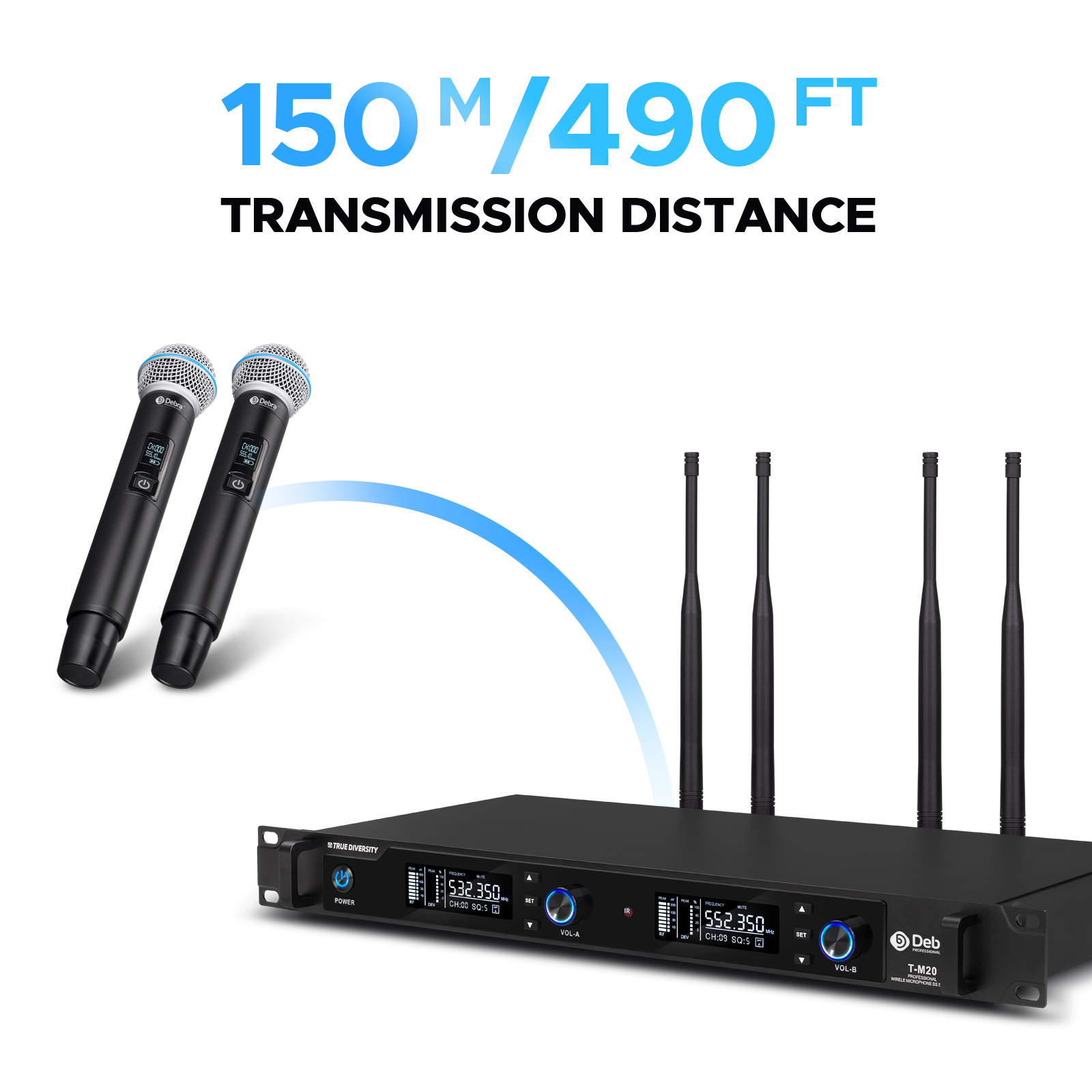 Debra T-M20 UHF Wireless Handh - Uhf Wireless Microphone System Dual Channel 评论和价格