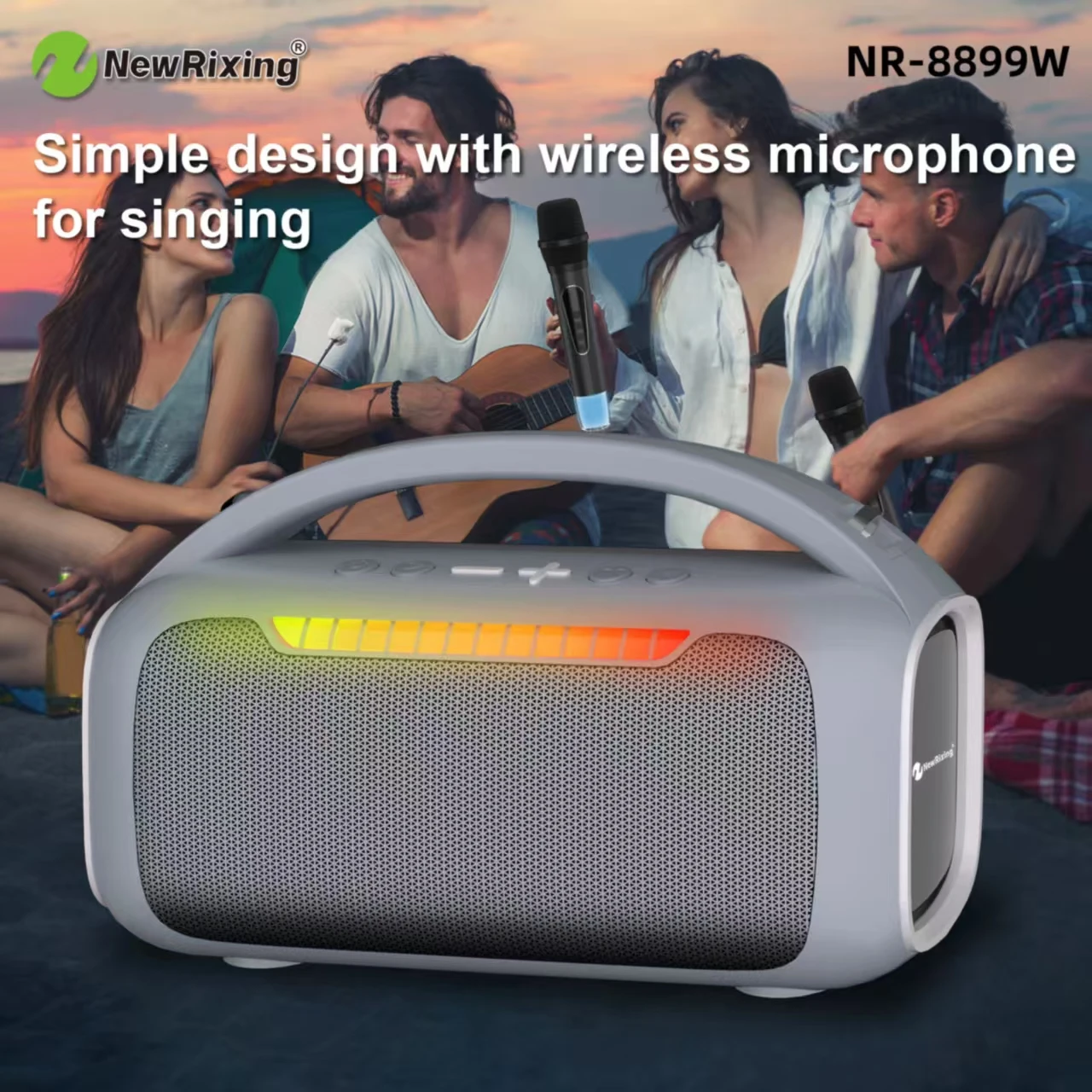 NewRixing 30W Bluetooth Speake - Karaoke Machine Portable With 2 Mic 评论和价格