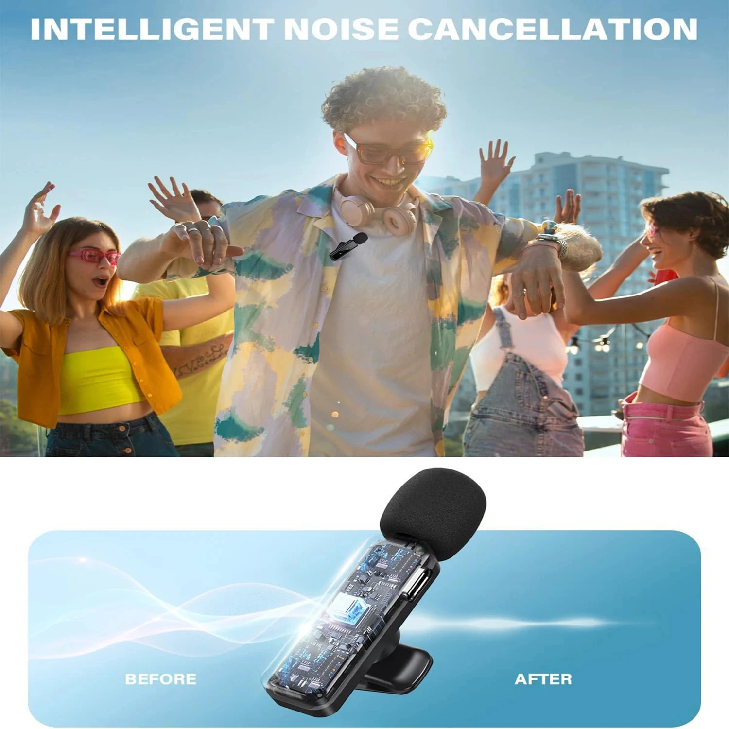 Lavalier Wireless Microphone 8 - Rechargeable Wireless Mic Lithium Battery 评论和价格