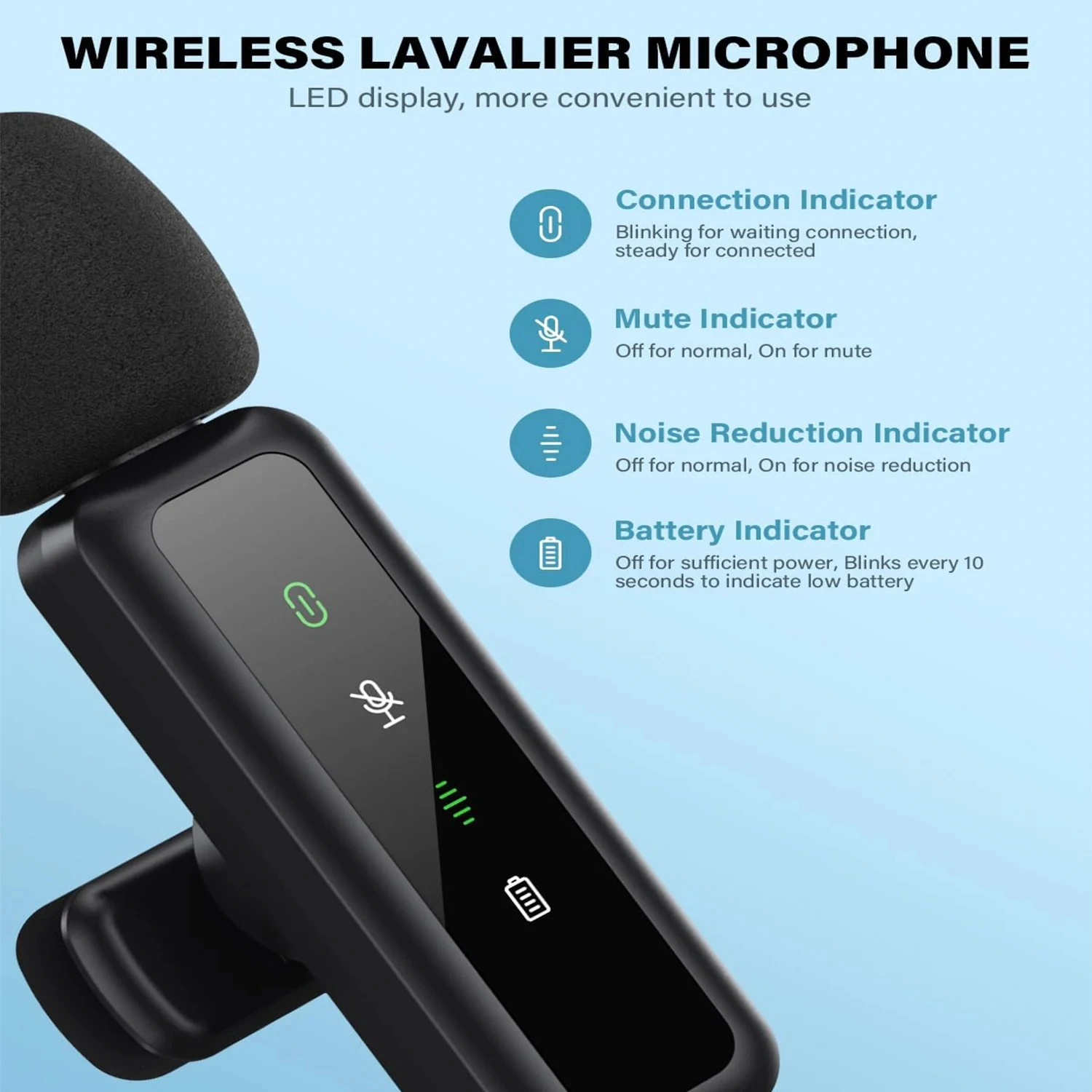 Lavalier Wireless Microphone 8 - Rechargeable Wireless Mic Lithium Battery 评论和价格