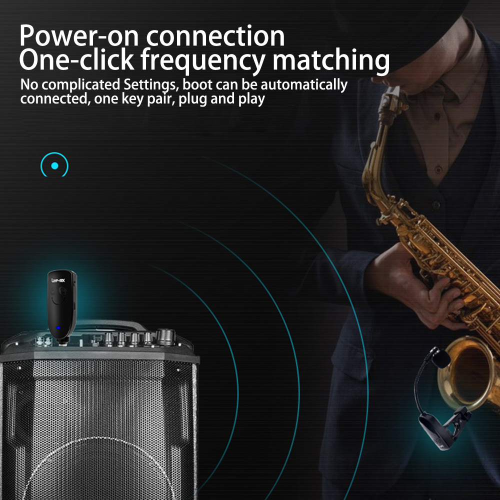 Saxofone Wireless Microphone M - Wireless Lavalier Microphone Dual Receiver 评论和价格