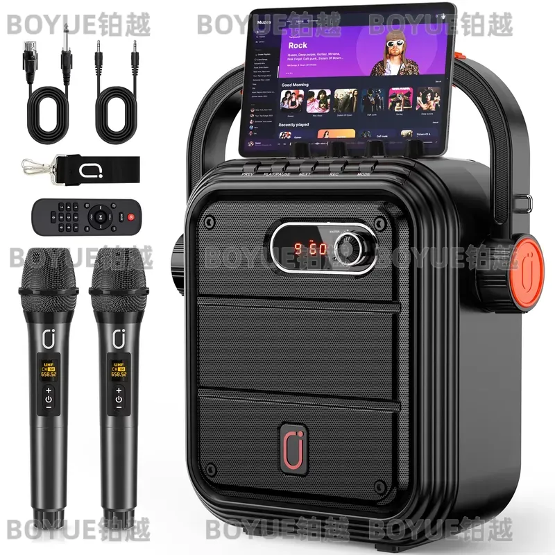 Portable Karaoke Machine with  - Karaoke Machine Portable With 2 Mic 评论和价格